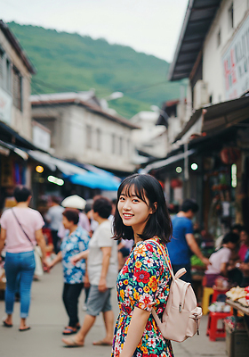 JPG 편집이미지 여자 문화 여행 꽃무늬 미소 풍경 여러명 일상 쇼핑 걷기 상점 즐거움 지역 전통시장 의료성형뷰티 편집실사 AI포토 AI인물포토 AI콘텐츠 전통 꽃 감정 다수 무늬 모션 표정 사람 라이프 시장 CG 파일형식