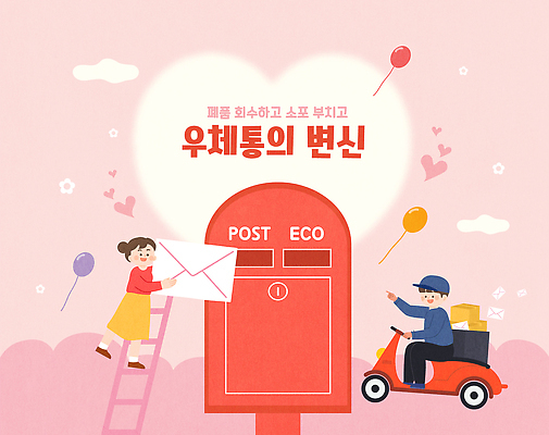 여자 일러스트 커뮤니케이션 아이디어 이벤트 일상 계단 디지털 우체통 변화 편지 배송 서비스 모던 전달 친환경 시스템 혁명 우편배달 전기자동차 국내일러스트 AI파일 컨셉 자동차 사람 라이프 환경 파일형식 벡터