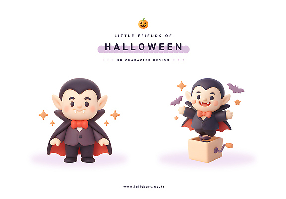 PSD 편집이미지 계절 친구 귀여움 축제 할로윈 즐거움 그림 공포 흡혈귀 편집3D 감정 컨셉 관계 3D 파일형식
