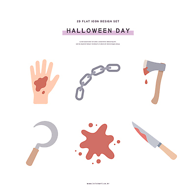 손 디자인 일러스트 그래픽 세트 할로윈 얼룩 혈액 칼 쇠사슬 공포 도끼 핏자국 국내일러스트 AI파일 자국 신체부위 파일형식 벡터