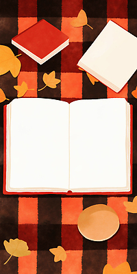 JPG 접시 디자인 음식 컬러 낙엽 일러스트 자연 탁자 스튜디오 따뜻함 책 독서 고요 공간 가을 분위기 편안함 오브젝트 체크무늬 문학 국내일러스트 AI일러스트 AI콘텐츠 식기 계절 가구 컨셉 잎 무늬 감각 생태계 파일형식