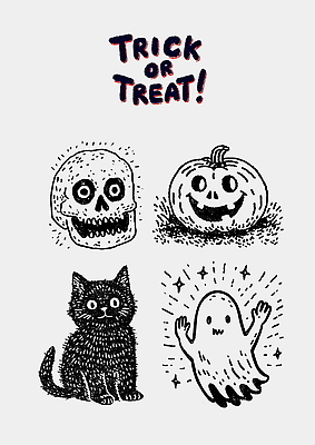 PSD 캐릭터 디자인 예술 일러스트 호박 해골 흑백 장식 파티 귀여움 축제 고양이 할로윈 유령 무서움 즐거움 드로잉 국내일러스트 감정 컨셉 채소 포유류 뼈 촬영기법 미술 이벤트 반려동물 파일형식