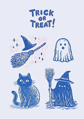 PSD 동물 캐릭터 전통 디자인 문화 컬러 일러스트 장식 축제 고양이 할로윈 마법사 축하 휴일 분위기 유령 빗자루 즐거움 그림 요술 국내일러스트 감정 컨셉 포유류 반려동물 청소도구 파일형식