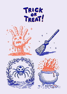 PSD 손 디자인 예술 컬러 일러스트 장난 불 장식 축제 할로윈 분위기 가마솥 빗자루 거미 마법 악몽 창의성 국내일러스트 자연요소 곤충 컨셉 신체부위 솥 청소도구 파일형식