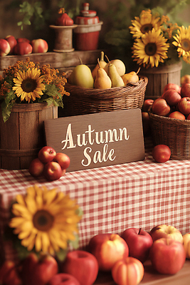 JPG 편집이미지 전통 과일 자연 탁자 해바라기 따뜻함 장식 농작물 세일 바구니 전시 가을 시장 사과 선박 이미지편집 AI포토 AI콘텐츠 계절 꽃 가구 수상교통 농업 생태계 파일형식