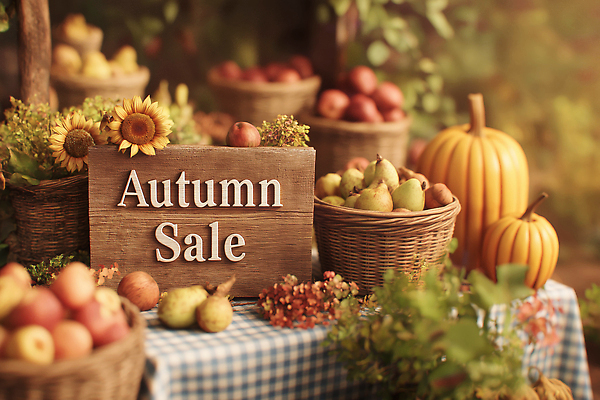 JPG 편집이미지 채소 과일 자연 이벤트 햇빛 세일 바구니 수확 가을 신선 시장 맛 고객 풍요 이미지편집 AI포토 AI콘텐츠 계절 컨셉 농업 태양 생태계 파일형식