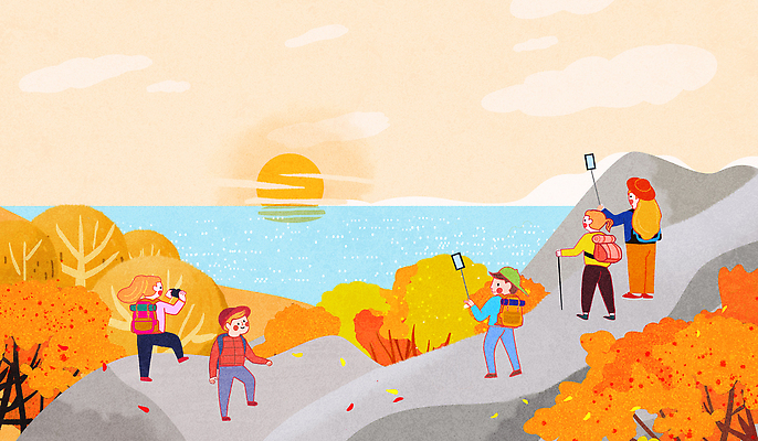 PSD 나무 바다 컬러 여행 일러스트 자연 놀이 풍경 취미 친구 일몰 산책 등산 가을 분위기 저녁 즐거움 친목 인증샷 국내일러스트 식물 계절 감정 컨셉 관계 휴식 노을 트래킹 야간 생태계 인증 합성어 파일형식