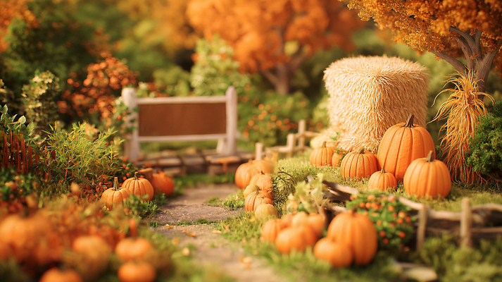 JPG 나무 식물 편집이미지 자연 호박 풍경 농장 정원 농사 고요 가을 짚더미 풍요 호박밭 알록달록 이미지편집 AI컴퓨터그래픽 AI콘텐츠 계절 컨셉 밭 농업 채소 컬러풀 볏짚 생태계 파일형식 더미