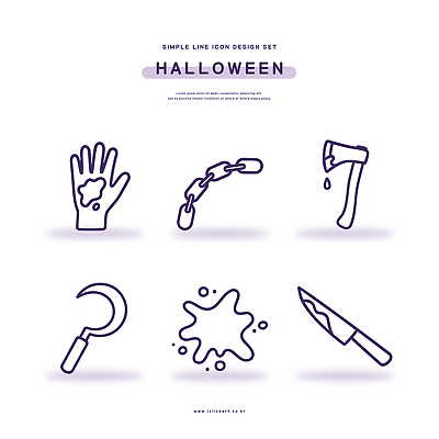 손 디자인 선 상징 라인일러스트 일러스트 해골 장식 축제 할로윈 쇠사슬 심플 공포 도끼 악몽 국내일러스트 AI파일 뼈 신체부위 파일형식 벡터