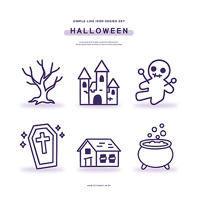 나무 캐릭터 디자인 라인일러스트 일러스트 주택 그래픽 귀여움 할로윈 성 가마솥 비석 심플 테마 국내일러스트 AI파일 식물 건축물 컨셉 건물 솥 파일형식 벡터