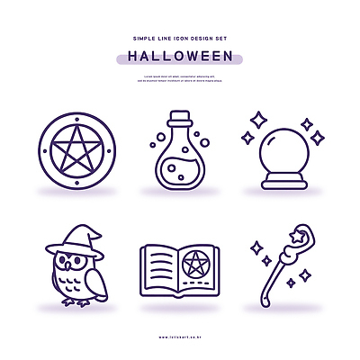 전통 디자인 기념일 문화 상징 라인일러스트 일러스트 할로윈 미스터리 부엉이 마법 물약 마법지팡이 주문서 국내일러스트 AI파일 조류 이벤트 약 예측 파일형식 벡터