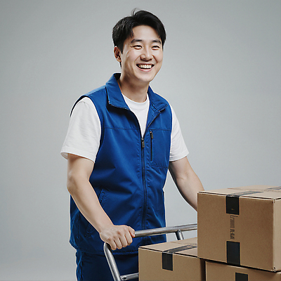 JPG 편집이미지 모션 웃음 일상 상자 사무실 카트 작업 운반 택배기사 상품 서비스 상업 과정 물류 작업자 의료성형뷰티 중소기업 편집실사 AI포토 AI인물포토 AI콘텐츠 택배없는날 컨셉 회사 비즈니스 표정 라이프 배달원 CG 제도 파일형식