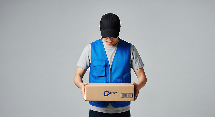 JPG 편집이미지 남자 회색배경 운송업 작업 뉴스 택배기사 상품 고객 배송 택배 준비 소포 물류 전문 의료성형뷰티 편집실사 AI포토 AI인물포토 AI콘텐츠 택배없는날 산업 백그라운드 사람 회색 배달원 CG 제도 파일형식