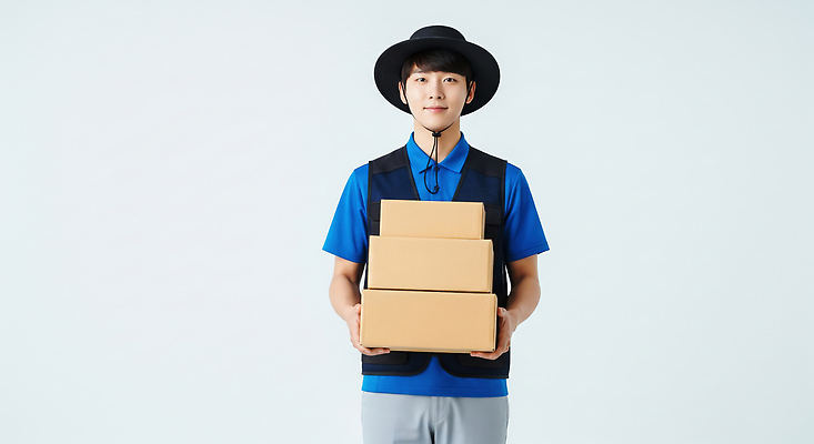 JPG 편집이미지 남자 유니폼 미소 일상 캐주얼 상자 사무실 청바지 택배기사 배달원 서비스업 고객 배송 흰배경 의료성형뷰티 편집실사 AI포토 AI인물포토 AI콘텐츠 택배없는날 직업 옷 산업 백그라운드 비즈니스 바지 표정 사람 라이프 흰색 CG 제도 파일형식