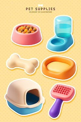 PSD 편집이미지 그릇 디자인 컬러 건강 관리 반려동물 장난감 침대 붓 편안함 먹이 플라스틱 물병 오브젝트 화장실 편집3D 동물 식기 가구 재질 3D 감각 물통 파일형식