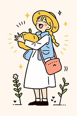 식물 드레스 행복 일러스트 자연 호박 웃음 소녀 초원 야외 장식 농작물 가을 조끼 즐거움 교외 생동감 국내일러스트 AI파일 옷 계절 여자 감정 어린이 농업 채소 표정 외투 생태계 파일형식 벡터