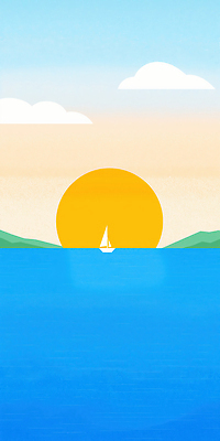 JPG 구름 물결 바다 일러스트 자연 하늘 열대 항해 풍경 햇빛 태양 평화 노을 수면 저녁 밝은색 선박 수평선 국내일러스트 AI일러스트 AI콘텐츠 자연요소 컨셉 수상교통 배_교통 물 야간 생태계 파일형식