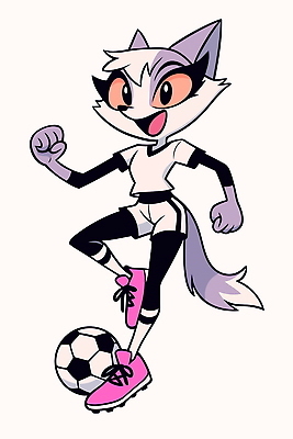 동물 캐릭터 디자인 여자 스포츠 신체 일러스트 공 모션 발 표정 운동복 귀여움 축구 기쁨 즐거움 역동적 퍼포먼스 골 국내일러스트 AI파일 옷 감정 컨셉 사람 신체부위 구기 파일형식 벡터