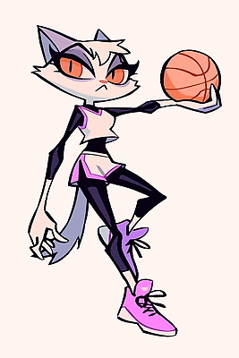 동물 캐릭터 여자 스포츠 컬러 포즈 신발 유니폼 일러스트 공 털 농구 운동 귀여움 헬스 역동적 스타일 국내일러스트 AI파일 옷 컨셉 건강 사람 구기 파일형식 벡터