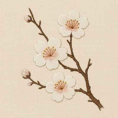 JPG 편집이미지 전통 디자인 꽃 백그라운드 자연 가지 미술 벚꽃 꽃봉오리 작품 자수 수공예 뷰티풀 수예 편집실사 AI포토 AI콘텐츠 식물 채소 문화예술 취미 공예 CG 생태계 파일형식