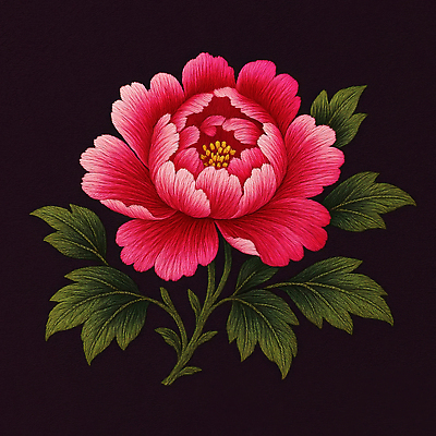 JPG 식물 편집이미지 디자인 꽃 예술 컬러 자연 회화 장식 진달래 자수 수공예 뷰티풀 색채 창의성 편집실사 AI포토 AI콘텐츠 말하기 공예 CG 생태계 파일형식