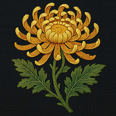 JPG 편집이미지 전통 디자인 꽃 예술 컬러 백그라운드 한국 국화 장식 금색 공예 자수 조화 뷰티풀 편집실사 AI포토 AI콘텐츠 식물 아시아 취미 CG 파일형식