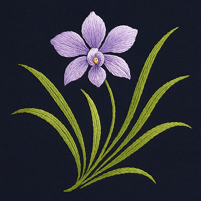 JPG 식물 편집이미지 디자인 꽃 예술 잎 패턴 자연 보라색 자수 수공예 뷰티풀 수놓기 편집실사 AI포토 AI콘텐츠 컬러 무늬 공예 CG 생태계 파일형식