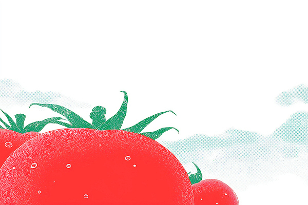 JPG 식물 밭 토마토 채소 과일 일러스트 자연 나뭇잎 건강 빨간색 농작물 농장 정원 수확 성장 신선 유기농 생태계 국내일러스트 AI일러스트 AI콘텐츠 웰빙 컬러 잎 농업 파일형식