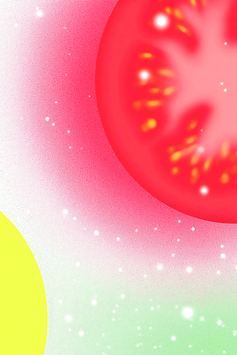 JPG 디자인 응시 예술 컬러 백그라운드 패턴 토마토 일러스트 자연 그래픽 신선 모던 심플 화사함 조화 강렬 상상력 강조 국내일러스트 AI일러스트 AI콘텐츠 시선 컨셉 무늬 채소 생태계 파일형식