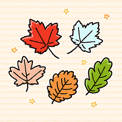 PSD 식물 디자인 계절 예술 분홍색 컬러 하늘색 백그라운드 단풍 일러스트 자연 나뭇잎 풍경 빨간색 초록색 주황색 가을 그림 조화 국내일러스트 잎 파란색 생태계 파일형식