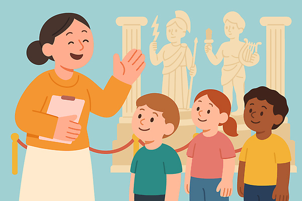교육 문화 예술 일러스트 교실 실험 이야기 학습 조각상 교사 체험학습 체험 역사 즐거움 박물관 신화 관람 소통 흥미 국내일러스트 AI파일 직업 감정 컨셉 학교 조형물 파일형식 벡터
