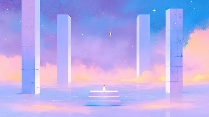 JPG 구름 예술 컬러 백그라운드 일러스트 상상 자연 하늘 조명 창조 풍경 평화 공간 기둥 분위기 구조물 신비 대리석 국내일러스트 AI일러스트 AI콘텐츠 자연요소 건축 컨셉 재료 생태계 파일형식