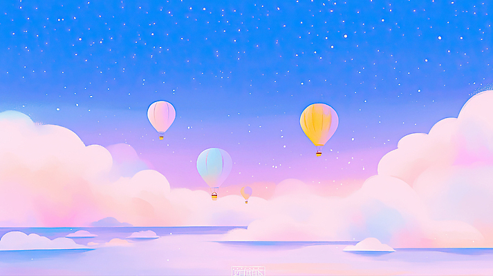 JPG 구름 예술 컬러 여행 백그라운드 일러스트 자연 하늘 풍경 일출 일몰 열기구 감성 뷰티풀 풍경화 몽환 국내일러스트 AI일러스트 AI콘텐츠 자연요소 컨셉 항공교통 노을 그림 생태계 파일형식