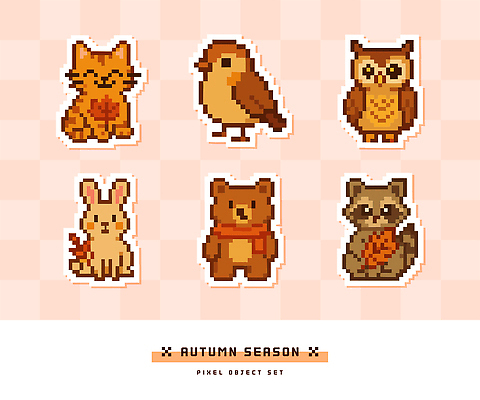 동물 캐릭터 디자인 컬러 일러스트 곰 자연 놀이 조류 그래픽 귀여움 고양이 가을 토끼 오브젝트 부엉이 라쿤 국내일러스트 AI파일 계절 컨셉 포유류 반려동물 생태계 너구리 파일형식 벡터