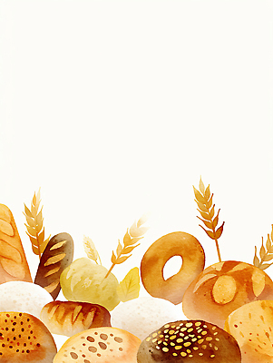 JPG 여유 빵 백그라운드 일러스트 자연 디저트 곡류 따뜻함 건강 장식 식사 농촌 맛 편안함 밀 제빵 풍요 국내일러스트 AI일러스트 AI콘텐츠 감정 음식 컨셉 제과제빵 시골 감각 생태계 파일형식