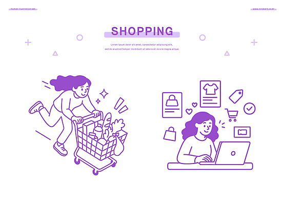 여자 일러스트 모션 아이디어 일상 생활 노트북 쇼핑 기쁨 시간 시장 소비 구매 상품 고객 장바구니 즐거움 오브젝트 온라인쇼핑 슈퍼마켓 생필품 국내일러스트 AI파일 감정 컨셉 사람 라이프 전자제품 바구니 상점 온라인 파일형식 벡터