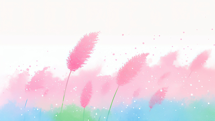 JPG 꽃 여유 예술 분홍색 컬러 백그라운드 일러스트 자연 바람 풍경 초원 그래픽 파란색 물감 그림 부드러움 뷰티풀 접착풀 국내일러스트 AI일러스트 AI콘텐츠 자연요소 식물 감정 날씨 문구용품 미술도구 풀_접착제 감각 생태계 파일형식