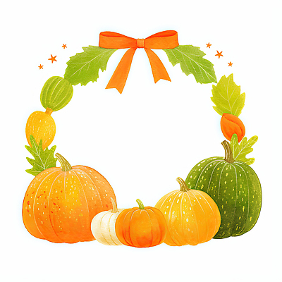 JPG 계절 예술 컬러 백그라운드 잎 크리스마스 일러스트 자연 호박 장식 초록색 전시 가을 원형 배열 수공예 창의력 테마 프로젝트 국내일러스트 AI일러스트 AI콘텐츠 도형 식물 기념일 채소 공예 생태계 파일형식