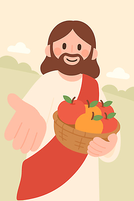 손 행복 백그라운드 과일 일러스트 포옹 자연 따뜻함 대화 미소 풍경 손짓 바구니 기쁨 만남 예수 사과 신성 국내일러스트 AI파일 감정 컨셉 안기 모션 표정 말하기 신체부위 신_종교 생태계 파일형식 벡터
