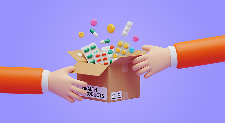 PSD 편집이미지 손 컬러 포장 건강 상자 약 건강관리 다양 상품 배송 번짐 비타민 조제 편집3D 다수 의학 관리 신체부위 3D 만들기 영양소 파일형식 효과