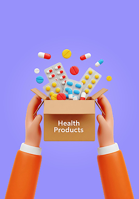 PSD 편집이미지 손 의학 건강 안전 치료 상자 약 건강관리 상품 약국 예방 비타민 편집3D 관리 신체부위 3D 영양소 파일형식