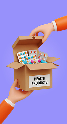 PSD 편집이미지 손 컬러 가족 모션 건강 관리 친구 상자 약 상품 비타민 중요성 포용 편집3D 컨셉 의학 관계 신체부위 3D 영양소 파일형식