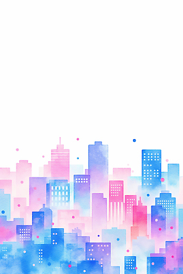 JPG 디자인 예술 컬러 백그라운드 일러스트 수채화 풍경 건물 그래픽 다양 도시 그림 색채 창의성 세련 경관 국내일러스트 AI일러스트 AI콘텐츠 건축물 다수 파일형식