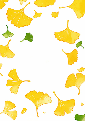 JPG 나무 식물 계절 컬러 백그라운드 잎 패턴 일러스트 자연 생명 장식 초록색 노란색 가을 황금 은행잎 조화 뷰티풀 흩날리기 국내일러스트 AI일러스트 AI콘텐츠 무늬 모션 생태계 파일형식