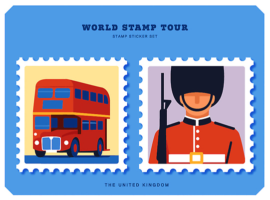 캐릭터 전통 디자인 문화 예술 상징 여행 스티커 일러스트 영국 도장 그림 기념품 우표 아이템 국내일러스트 AI파일 유럽 오브젝트 파일형식 벡터