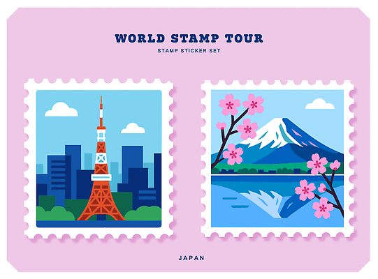 전통 디자인 문화 예술 상징 여행 스티커 일러스트 자연 거리 풍경 관광지 도장 일본 벚꽃 도쿄 그림 기념품 후지산 우표 뷰티풀 국내일러스트 AI파일 꽃 아시아 산 세계문화유산 오브젝트 생태계 파일형식 벡터