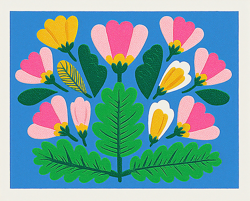 JPG 식물 디자인 꽃 예술 컬러 백그라운드 잎 패턴 일러스트 자연 생명 미술 그래픽 장식 화사함 조화 뷰티풀 창의성 국내일러스트 AI일러스트 AI콘텐츠 컨셉 무늬 문화예술 생태계 파일형식