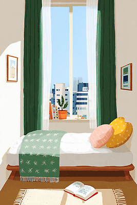 JPG 식물 디자인 컬러 일러스트 창문 베개 집안 휴식 풍경 인테리어 햇빛 침실 도시 편안함 배열 오브젝트 네트워킹 국내일러스트 AI일러스트 AI콘텐츠 컨셉 침구 실내 태양 네트워크 감각 파일형식