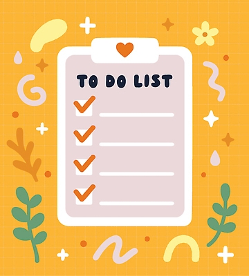 디자인 감정 백그라운드 일러스트 일상 귀여움 공간 업무 작업 플랫 계획 그림 긍정 정리 리스트 마감 색감 체크리스트 국내일러스트 AI파일 컨셉 라이프 파일형식 벡터