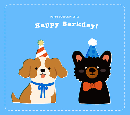 동물 캐릭터 행복 백그라운드 일러스트 선물 장식 파란색 친구 반려동물 파티 귀여움 고깔모자 축하 생일 유머 강아지 즐거움 생일축하 풍선 국내일러스트 AI파일 모자_잡화 기념일 감정 컬러 컨셉 관계 이벤트 개 파일형식 벡터